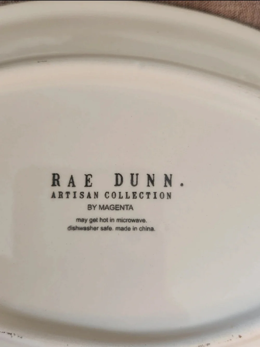 Rae Dunn Oval Cream Ceramic Appetizer Plate Set of 4